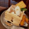 今だけ枡アイスに大学芋のトッピング